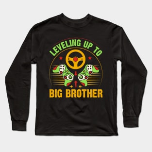 Leveling up to Big Brother 2024 funny gamer vintage Long Sleeve T-Shirt